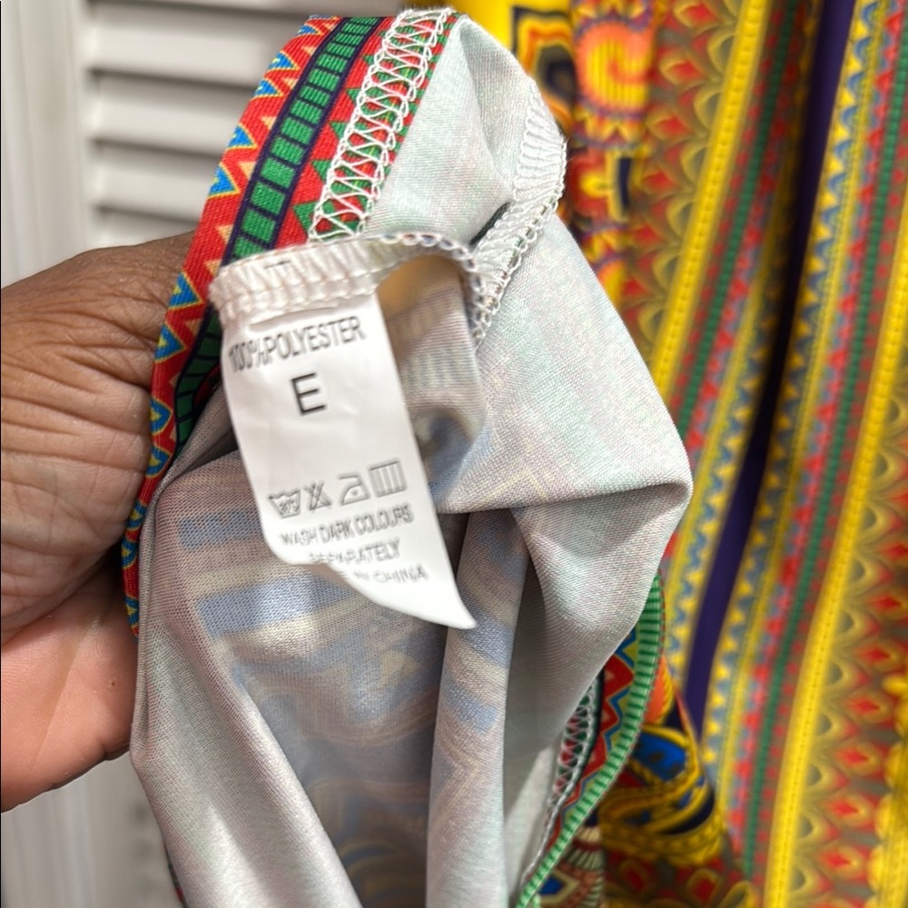 Colorful Patterned Mini Dress - Picture 5 of 7